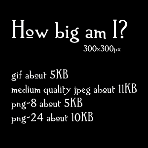 How Big – Gif, Jpeg, Png