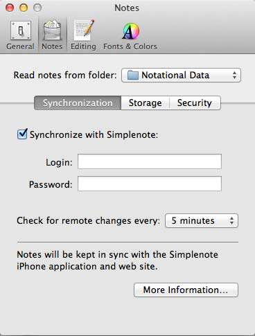 Syncing nVALT With Simplenote