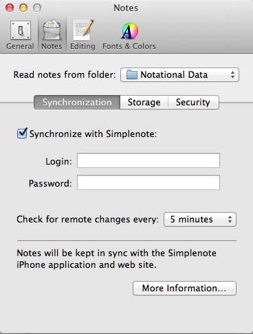 Syncing nVALT With Simplenote