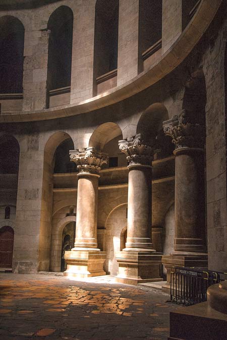 Interior of the Church of the Holy Sepulchre in Jerusalem