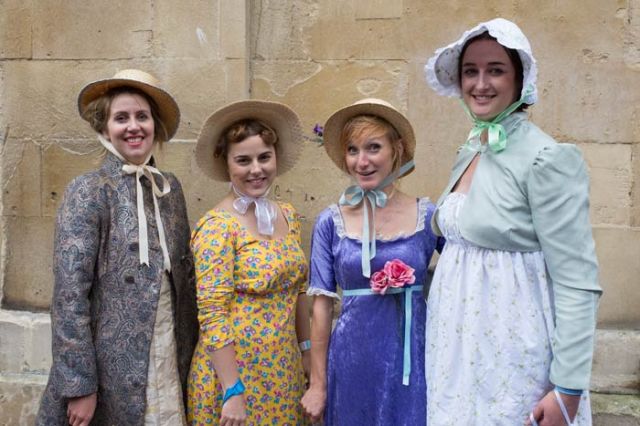 People in Costume at the Jane Austen Festival in Bath
