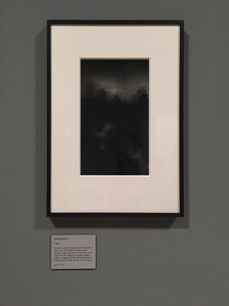 Don McCullin - Hertfordshire 1980 'Sometimes when I'm walking over the Yorkshire moors, or in Hertfordshire, the wind rushes through the grass and I feel as if I'm on the An Loc road in Vietnam, hearing the moans of soldiers beside it. I imagine I can hear 106-mm howitzers on the distance. I'll never get that out of my mind.