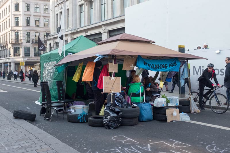 Wellness Hub - a place to talk things through at the Extinction Rebellion protest