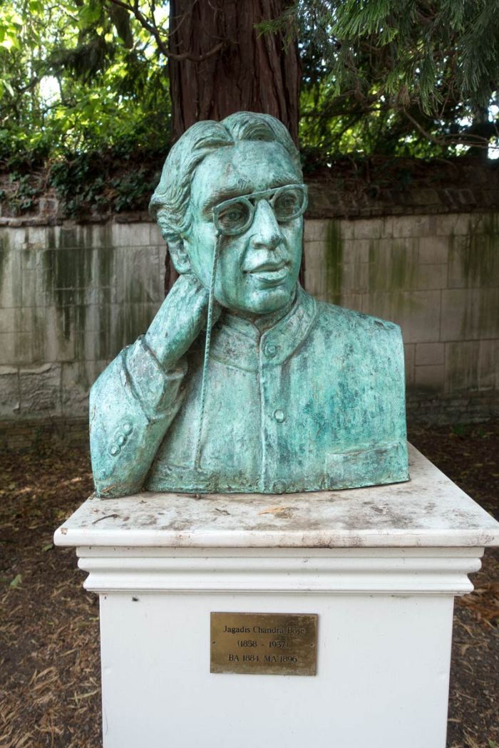 Bust of Jagadish Chandra Bose in the grounds of Christ's College, Cambridge.
