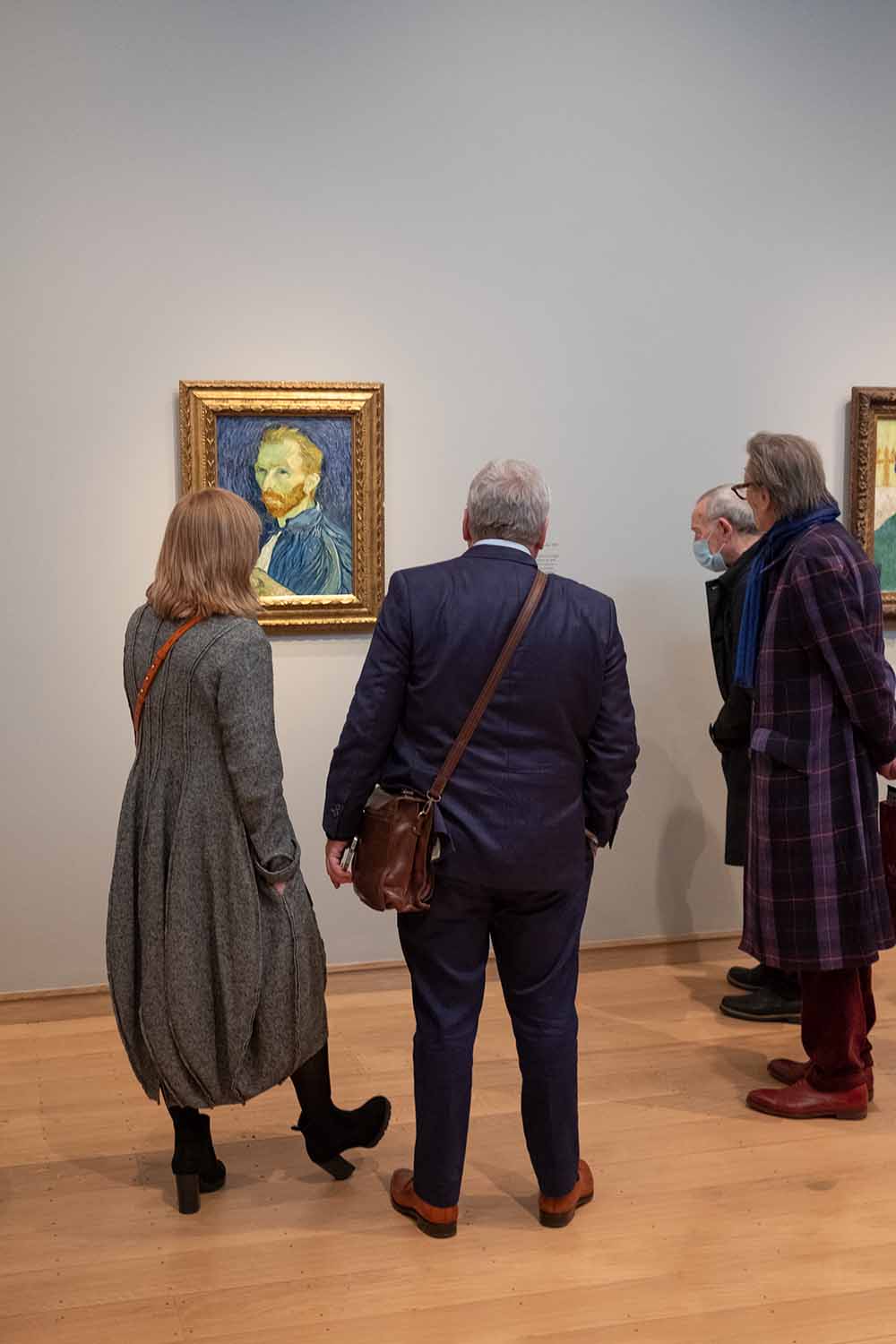 Visitors at the Van Gogh Portrait exhibition at The Courtauld Gallery