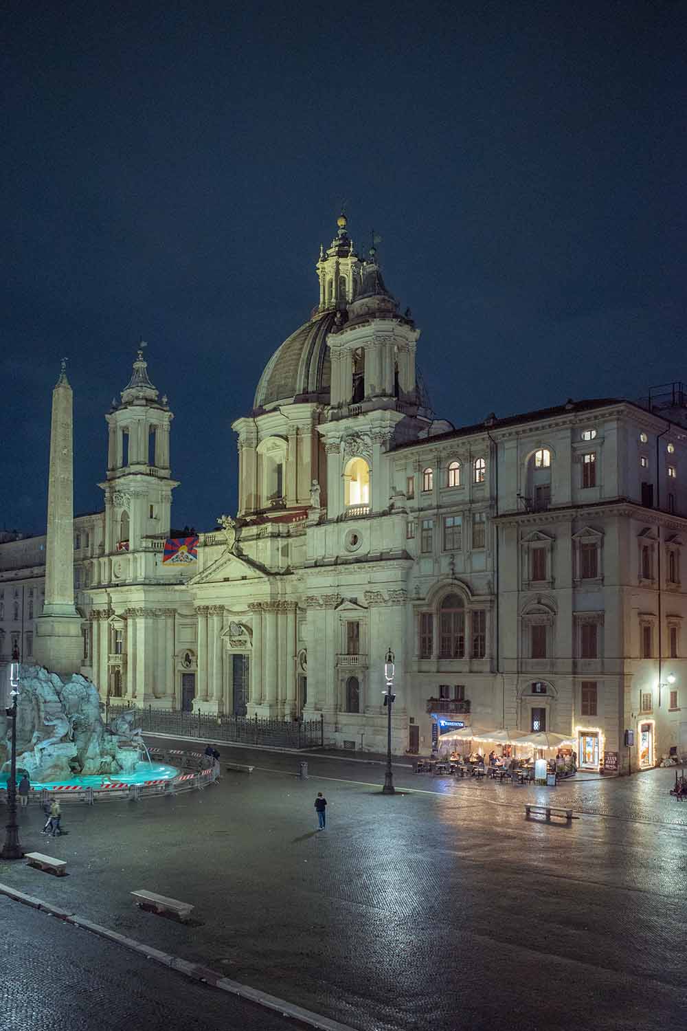 Piazza Navona in Rome, at night