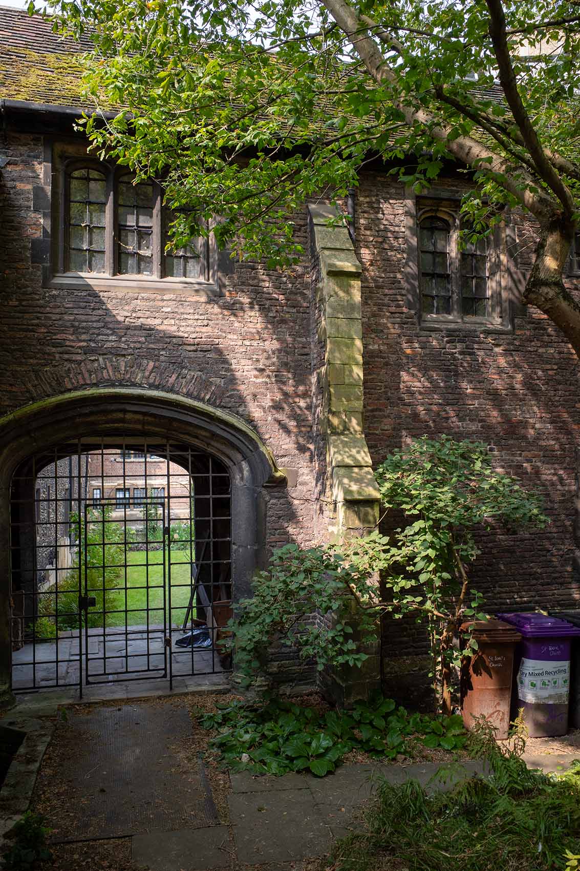 The side of St Bene't's Church in Cambridge UK