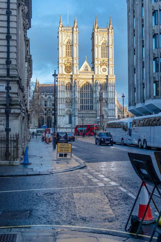 Westminster Abbey seen from Tothill Street