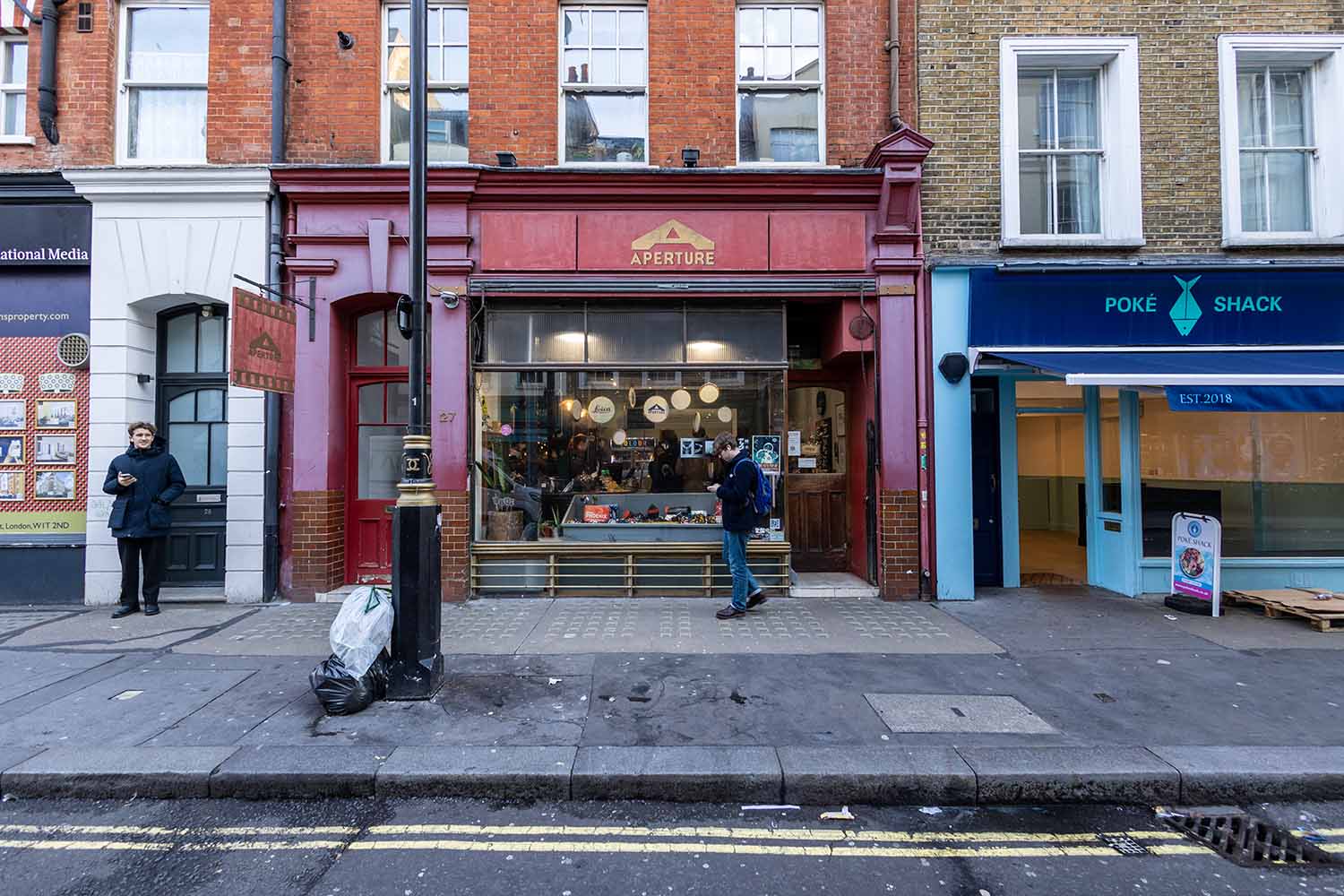 Aperture Processing 27 Rathbone Place off Tottenham Court Road in London.